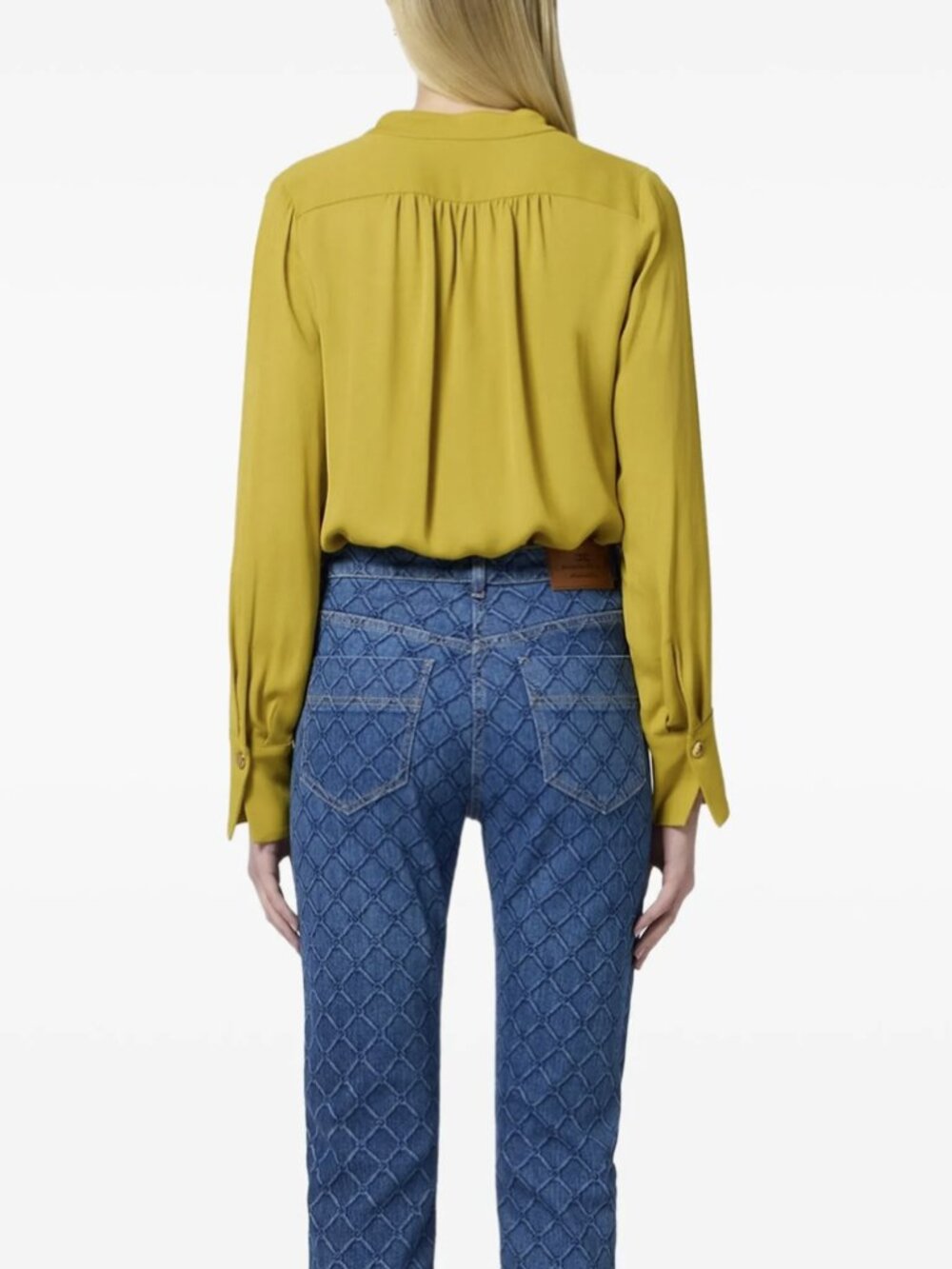 Elisabetta Franchi logo-charm georgette blouse - Picture 3 of 8
